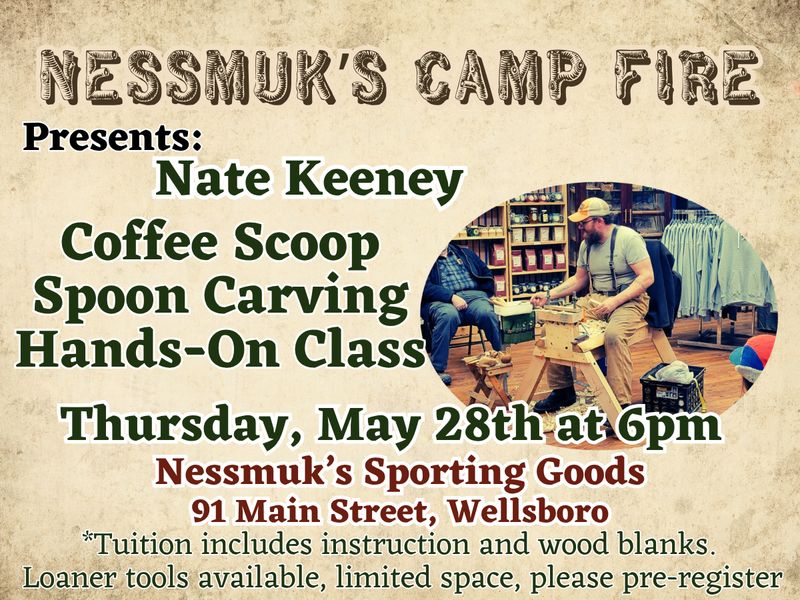 Coffee Scoop Carving Class May 28th