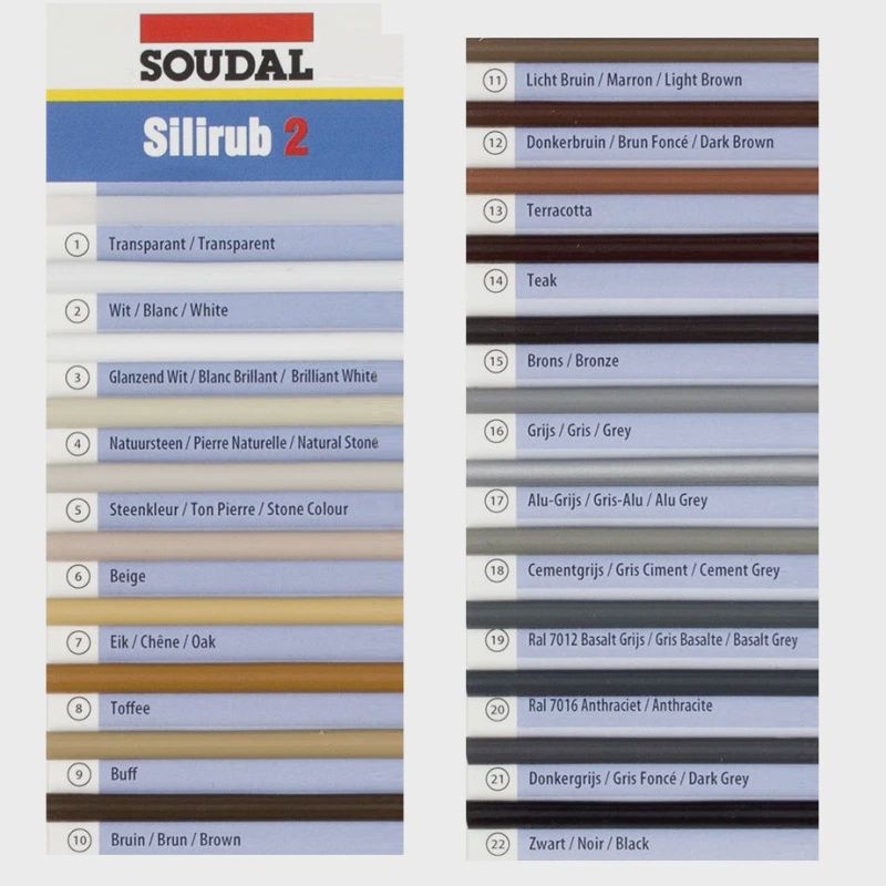 Soudal Silirub 2 – Neutral Cure Building and Glazing Silicone Sealant