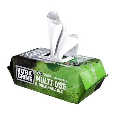 UltraGrime Pro Multiuse Biodegradable Wipes