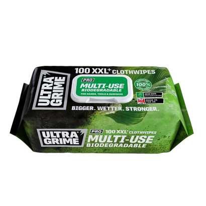 UltraGrime Pro Multiuse Biodegradable Wipes