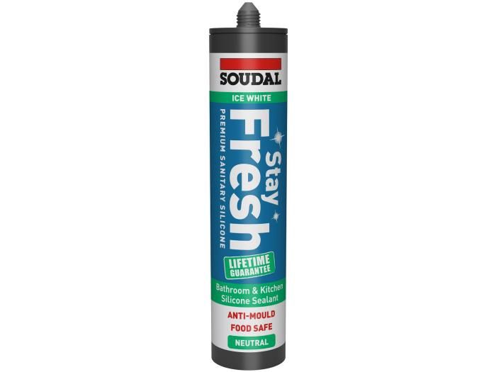 Soudal Stay Fresh Neutral Anti-Mould Silicone, Colour: Ice White