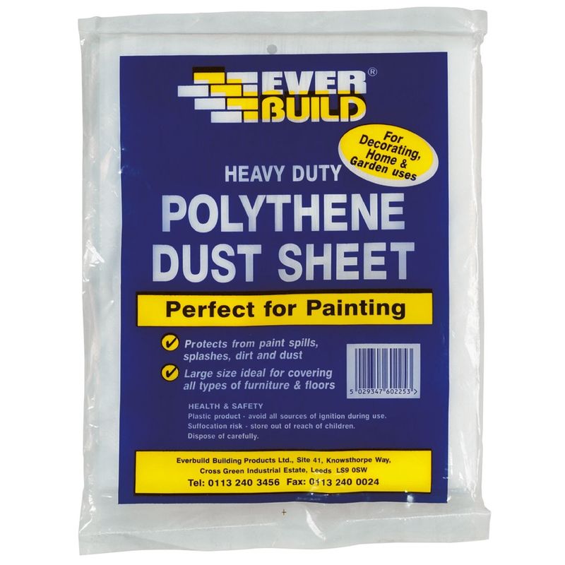 Everbuild Decorators Polythene Dust Sheet 12ft x 9ft