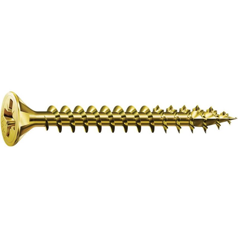SPAX POZI FLAT CSK YELLOX COATED