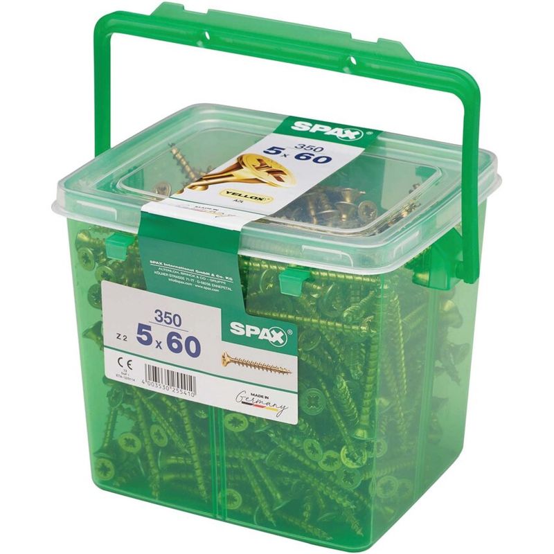 SPAX POZI FLAT CSK YELLOX COATED