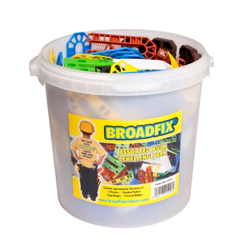 Broadfix Mixed Assorted Levelling Tubs (150 Pack)