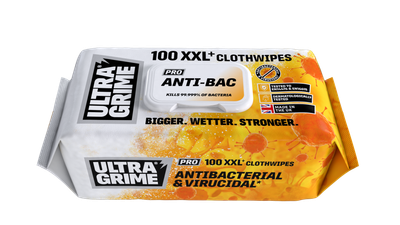 UltraGrime Pro ANTI-BACTERIAL XXL + Clothwipes 100 Pack