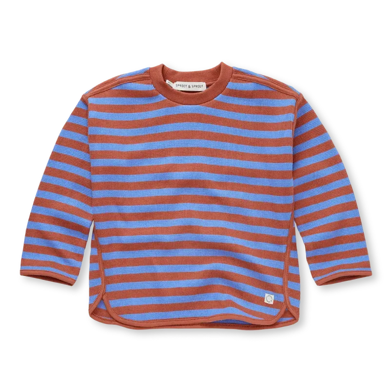 Waffle stripes sweater