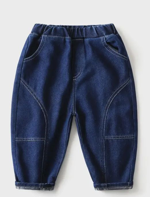 Indigo patchwork jeans