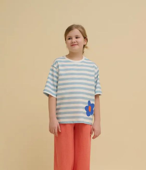 Flower stripes t-shirt