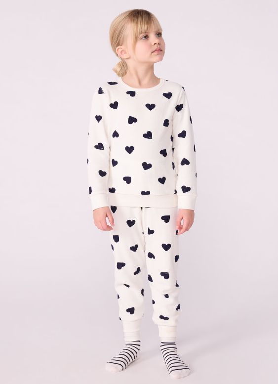 Pyjama hartjes blauw