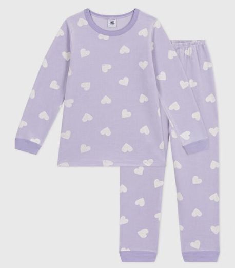 Pyjama hartjes lila