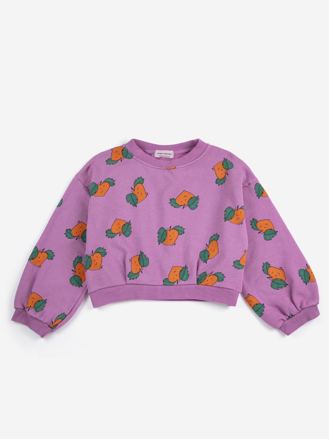 Tangerine cropped sweatshirt