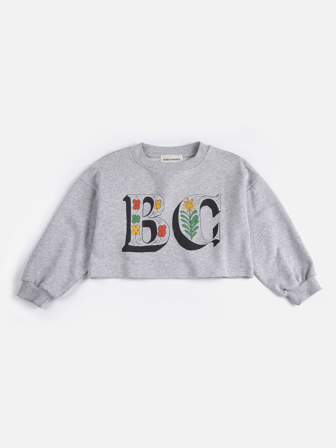 Spring letters cropped sweatshirt