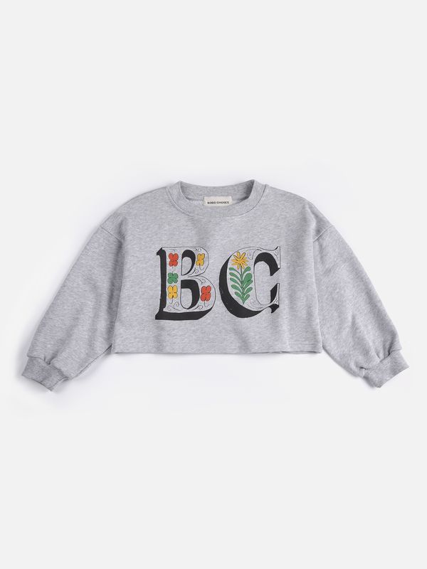 Spring letters cropped sweatshirt