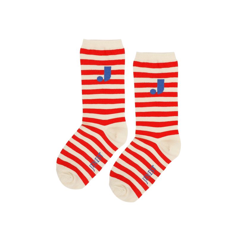 J stripes socks red