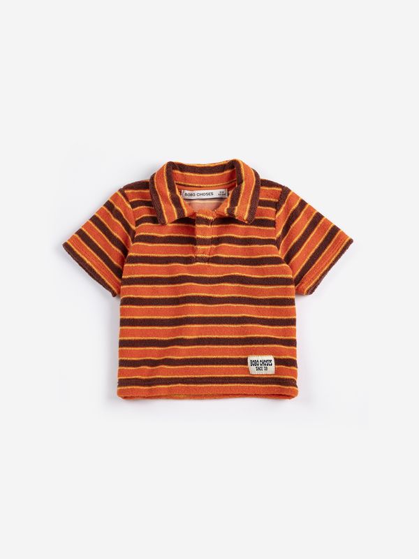 Striped brick polo