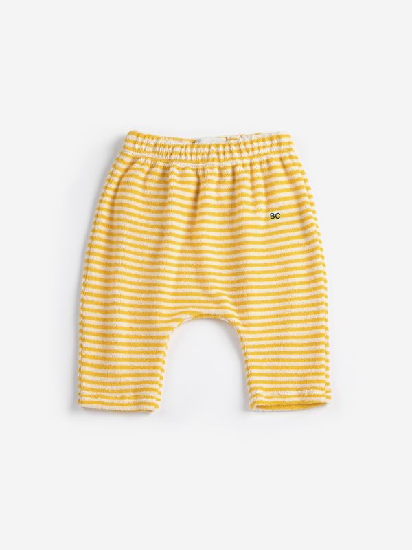 Yellow stripes terry pants