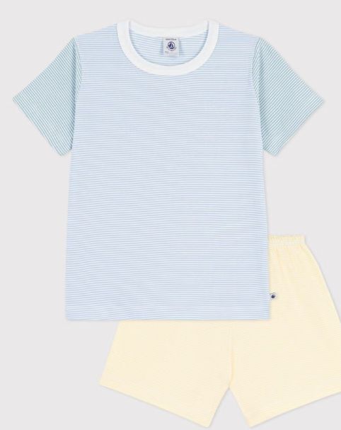Pyjama kort streepjes PB Blauw