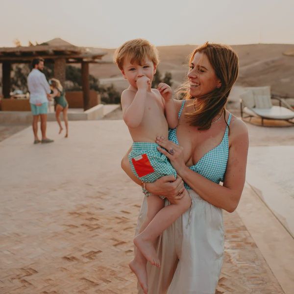 Vichy groen zwemshort