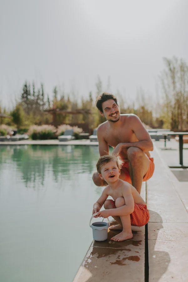 Vichy oranje zwemshort