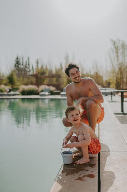 Vichy oranje zwemshort