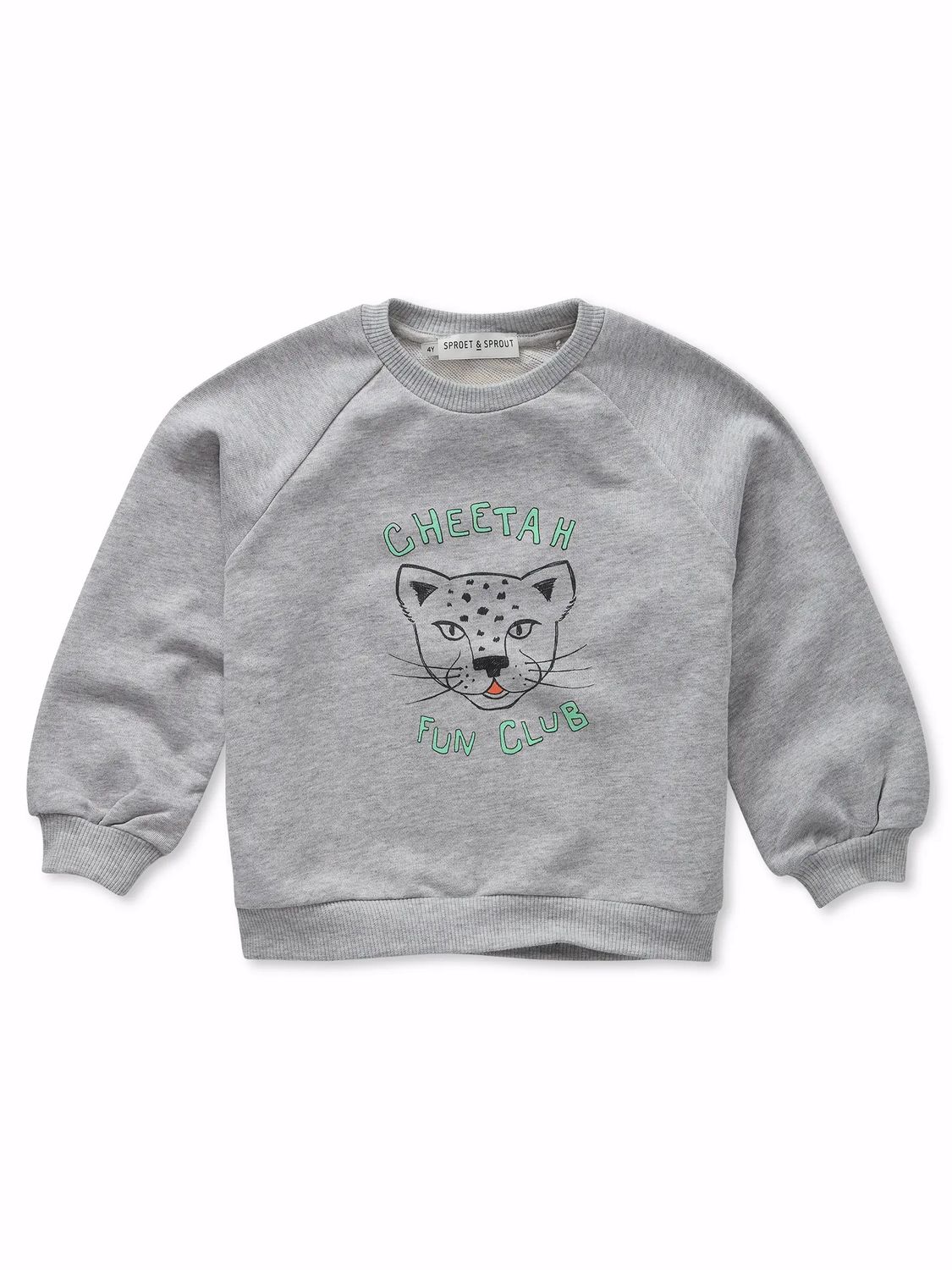 Cheetah sweatshiert grey chiné