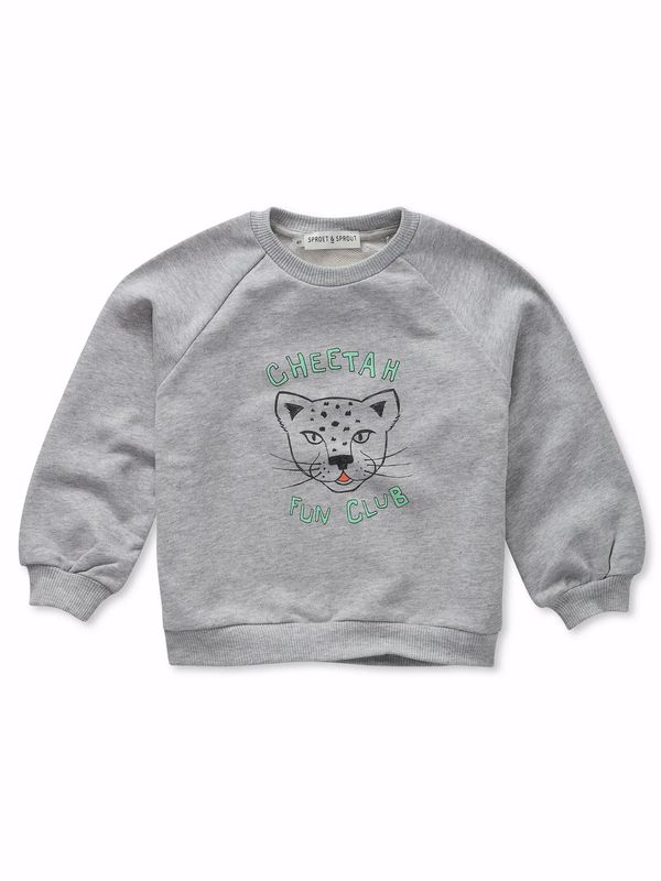 Cheetah sweatshiert grey chiné
