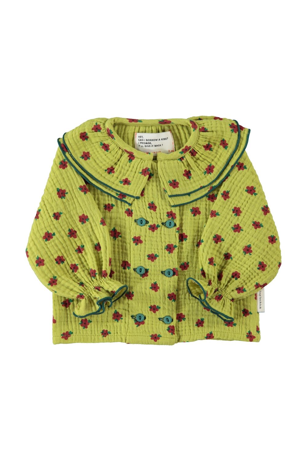 Blouse pistachio flowers
