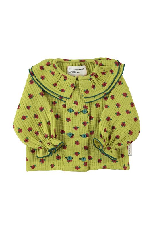 Blouse pistachio flowers