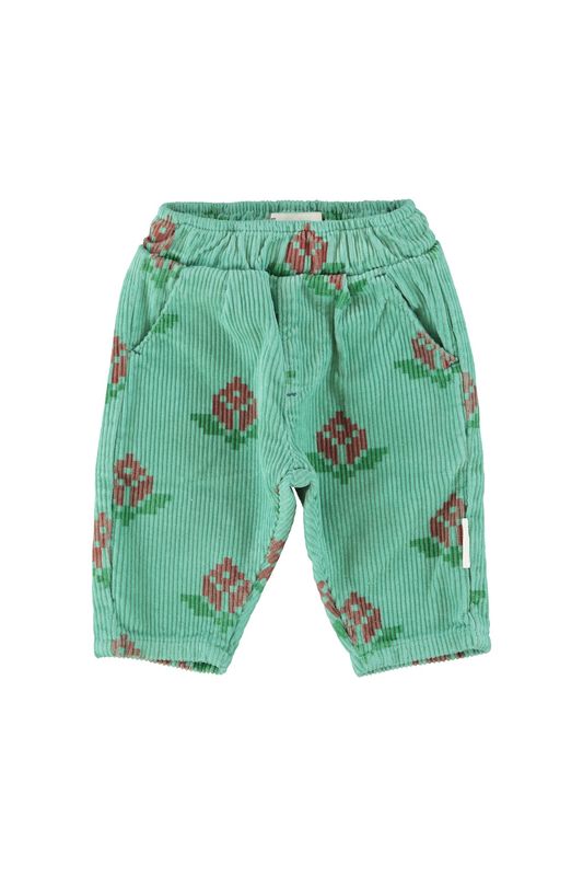 Broek green flowers