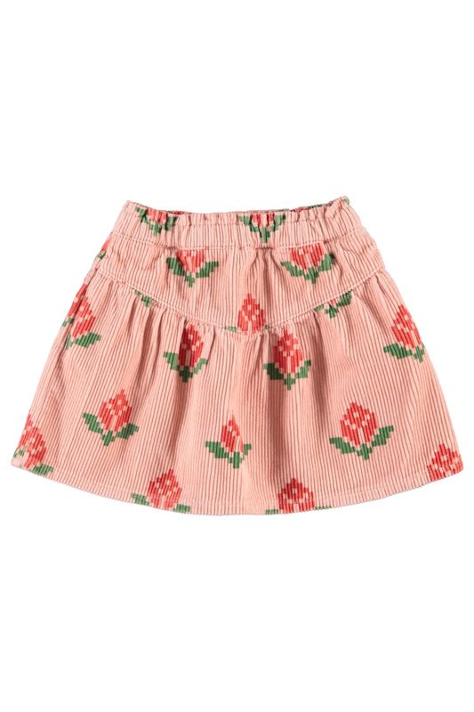 Skirt pink flowers