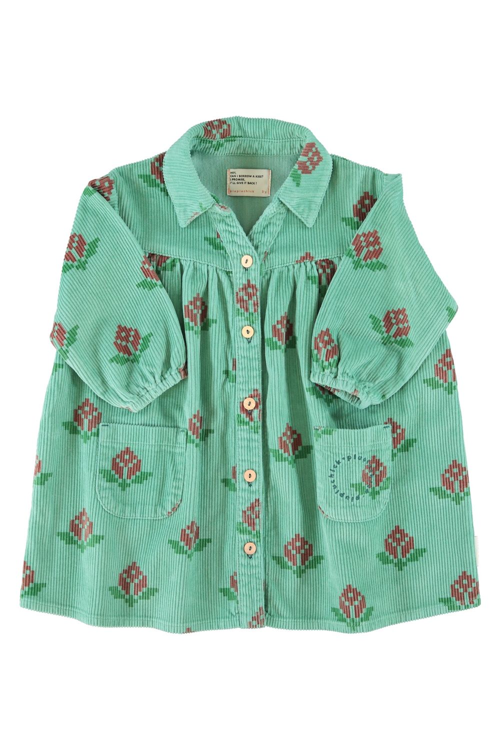 Dress green flowers