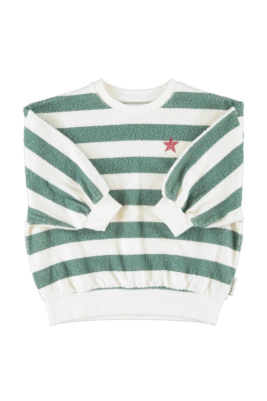 Sweater groen streep kid
