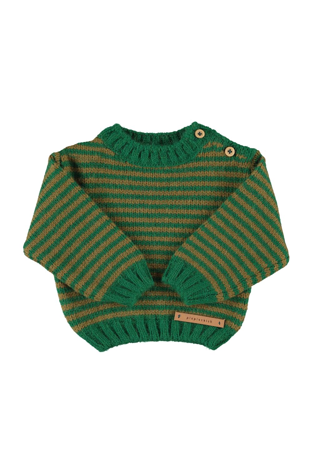 Knitted sweater groen