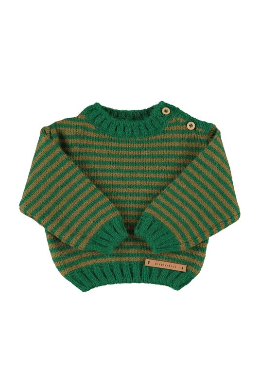 Knitted sweater groen