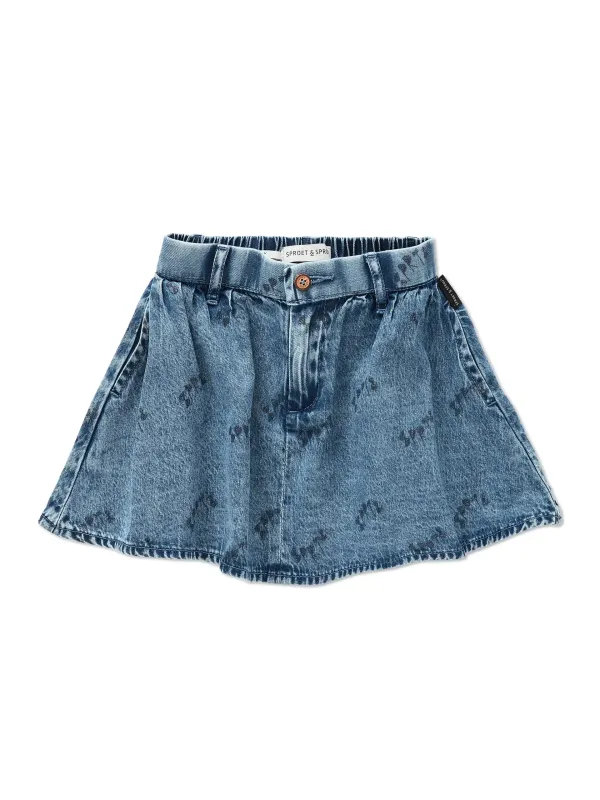 Blue denim rokje