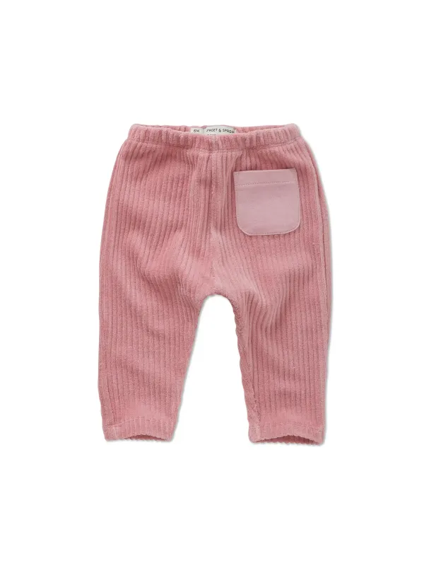 Roze velvet broek
