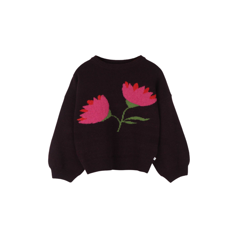Brodeaux trui bloem