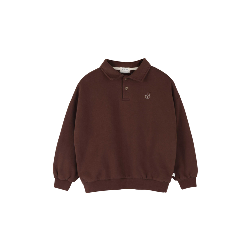 Bruine polo sweater