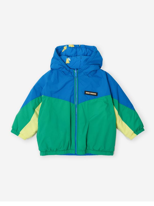 Blauw/groene jas