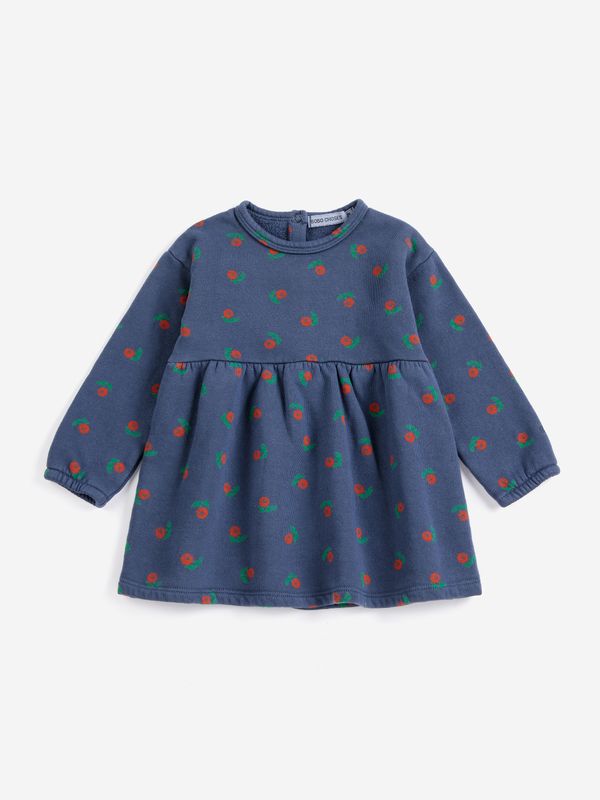 Rozen fleece kleed