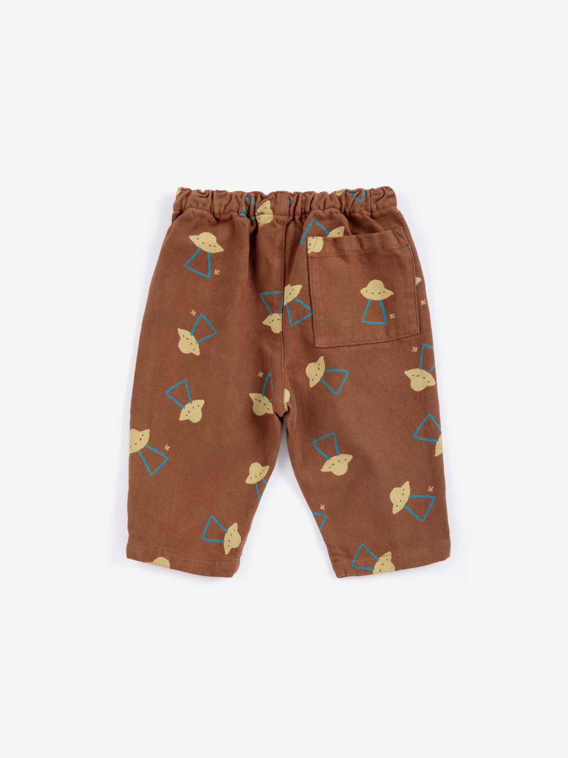 Pixel woven bruine broek