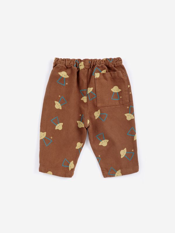 Pixel woven bruine broek