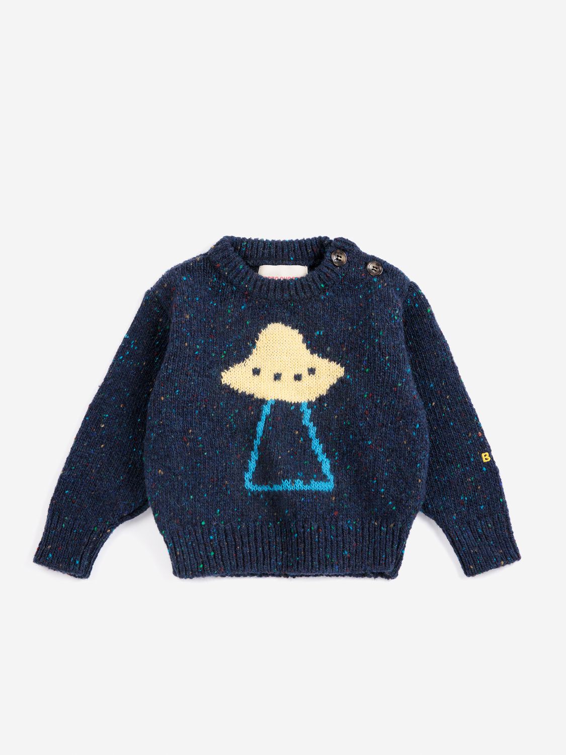 Pixel knit blauw