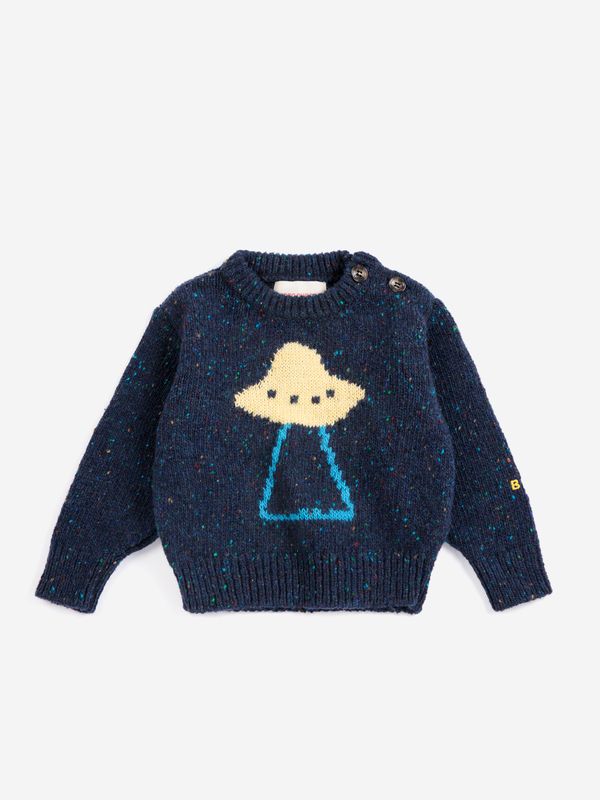 Pixel knit blauw