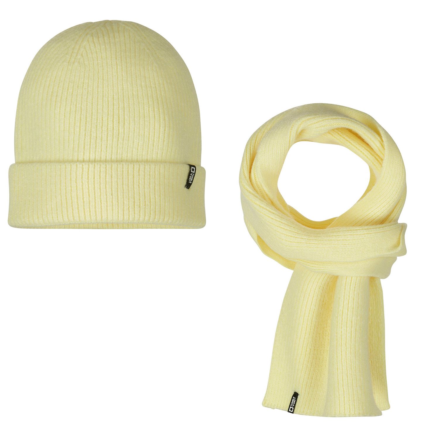 Set sjaal &amp; muts geel