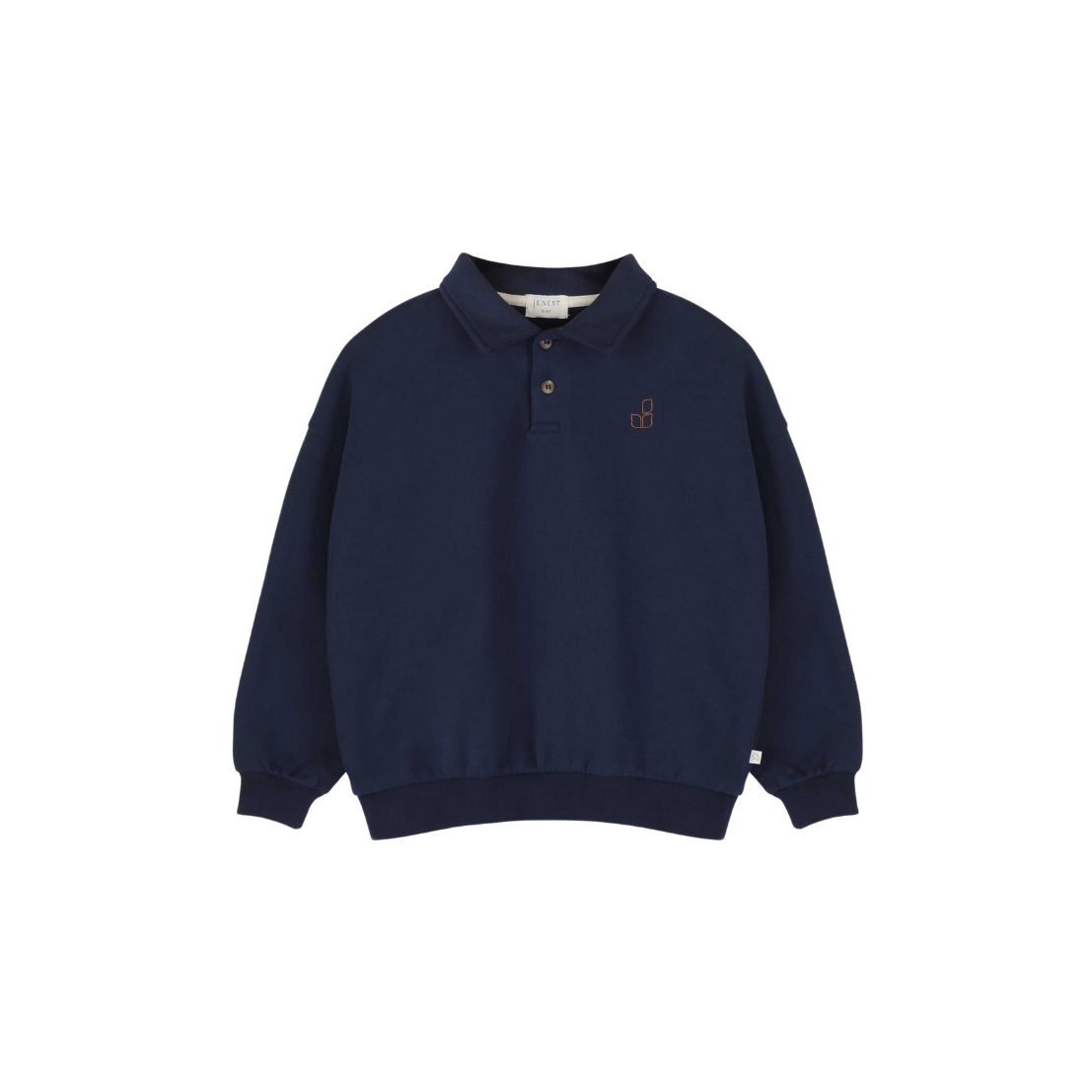 Blauwe polo sweater