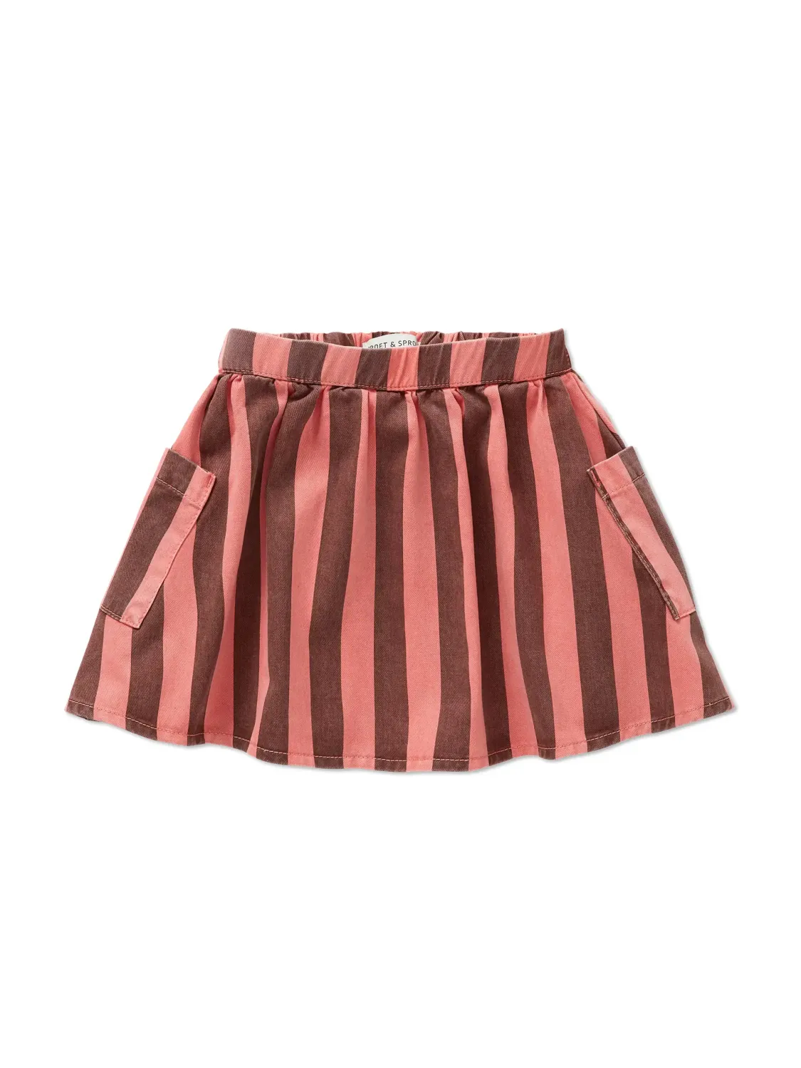 Striped denim skirt