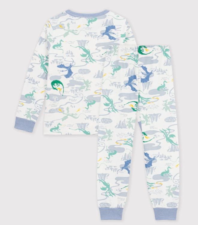 Pyjama draak blauw