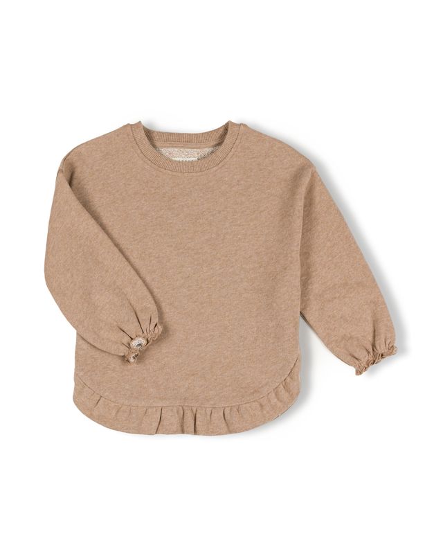 Ruffled sweater pebble
